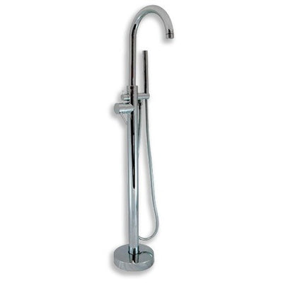 Cambridge Plumbing Modern Freestanding Tub Filler Faucet with Shower Wand - Affordable Cheap Freestanding Clawfoot Bathtubs Tub
