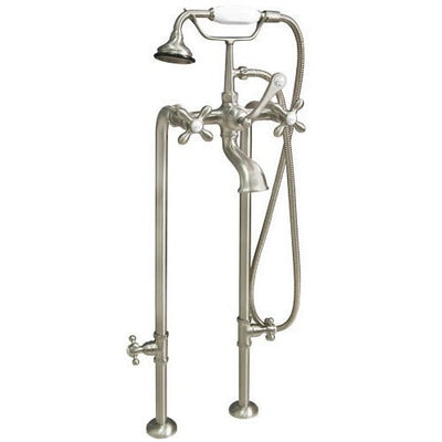 Cambridge Plumbing Clawfoot Tub Freestanding British Telephone Faucet & Hand Held Shower Combo - Affordable Cheap Freestanding Clawfoot Bathtubs Tub