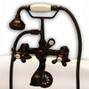 Cambridge Plumbing Clawfoot Tub Deck Mount Brass Faucet with Hand Held Shower - Affordable Cheap Freestanding Clawfoot Bathtubs Tub