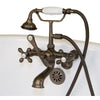 Cambridge Plumbing Clawfoot Tub Wall Mount British Telephone Faucet with Hand Held Shower - Affordable Cheap Freestanding Clawfoot Bathtubs Tub