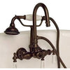 Cambridge Plumbing Clawfoot Tub Brass Wall Mount Faucet with Hand Held Shower - Affordable Cheap Freestanding Clawfoot Bathtubs Tub