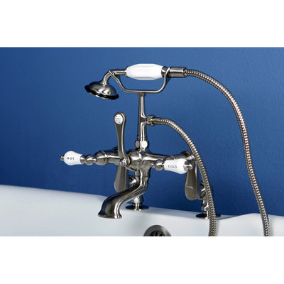 Kingston Brass CC653T Vintage Deck Mount Tub Filler with Adjustable Centers - Affordable Cheap Freestanding Clawfoot Bathtubs Tub