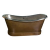 Barclay Products Ashton Copper Dbl Slipper, 72" - Affordable Cheap Freestanding Clawfoot Bathtubs Tub
