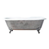 Barclay Doyle 67″ CTDRN67-PI-PI Cast Iron Double Roll Top Freestanding Tub Front View in White Background