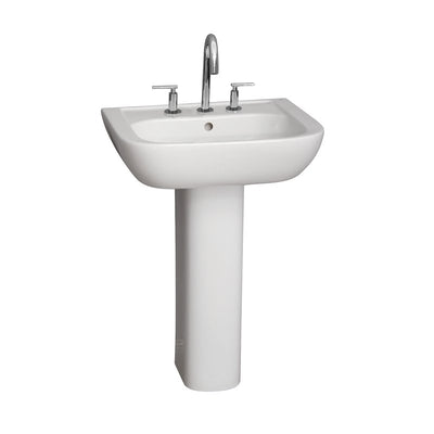 Barclay Caroline 450 Pedestal Lavatory Bathroom Sink in White Background