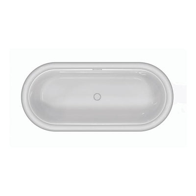 Barclay - Claremont 69" Acrylic Double Roll Top Tub with Integral Drain and Overflow - ATDRN69BIG