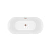 A&E Bath and Shower Cyclone Copper 66" Freestanding Tub No Faucet Top View in White Background