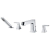 ANZZI Cove Series FR-AZ174 2-Handle Deck-Mount Roman Tub Faucet with Handheld Sprayer in Polished Chrome