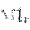 ANZZI Ahri Series FR-AZ274 2-Handle Deck-Mount Roman Tub Faucet with Handheld Sprayer in Polished Chrome