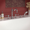 ANZZI Kitt Series FR-AZ376 3-Handle Deck-Mount Roman Tub Faucet with Handheld Sprayer in Polished Chrome