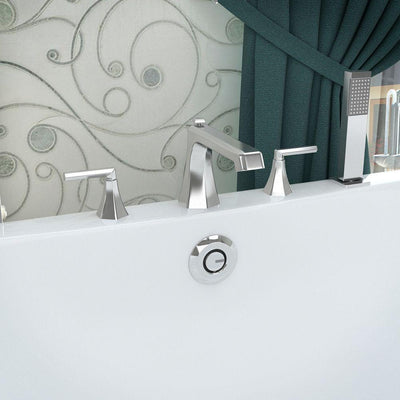 ANZZI Shine Series FR-AZ574 2-Handle Deck-Mount Roman Tub Faucet with Handheld Sprayer in Polished Chrome