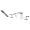 ANZZI Mint Series FR-AZ975 3-Handle Deck Mounted Roman Tub Faucet with Handheld Sprayer in Polished Chrome