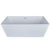 ANZZI Fjord Series FT-AZ002 5.6 ft. Acrylic Center Drain Freestanding Bathtub in Glossy White