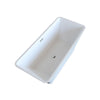 ANZZI Arden Series FT-AZ006 5.5 ft. Acrylic Center Drain Freestanding Bathtub in Glossy White