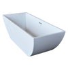 ANZZI Rook Series FT-AZ007 5.6 ft. Acrylic Center Drain Freestanding Bathtub in Glossy White