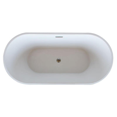ANZZI Dover Series 5.6 ft. Acrylic Classic Freestanding Flatbottom Non-Whirlpool Bathtub in White with Freestanding Faucet