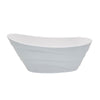ANZZI Stratus Series 5.6 ft. Acrylic Slipper Freestanding Flatbottom Non-Whirlpool Bathtub in White with Freestanding Faucet