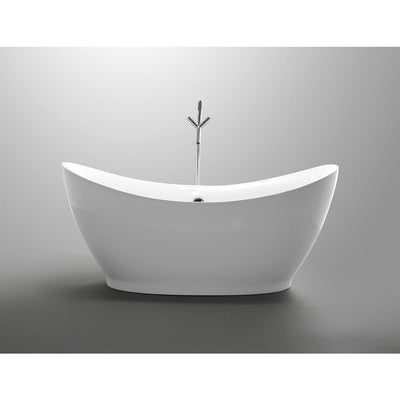 ANZZI Reginald Series FT-AZ091 5.67 ft. Freestanding Bathtub in White