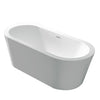 ANZZI Ares Series FT-AZ104 5.5 ft. Center Drain Freestanding Bathtub in Glossy White