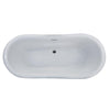 ANZZI Ruby Series FT-AZ113 5.9 ft. Acrylic Flatbottom Non-Whirlpool Bathtub in White