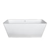 ANZZI Cenere Series 4.9 ft. Man-Made Stone Classic Freestanding Flatbottom Non-Whirlpool Bathtub in Matte White with Freestanding Faucet