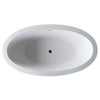 ANZZI Lusso Series FT-AZ504 6.3 ft. Man-Made Stone Center Drain Freestanding Bathtub in Matte White