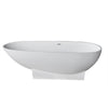 ANZZI Volo Series FT-AZ506 5.9 ft. Man-Made Stone Center Drain Freestanding Bathtub in Matte White