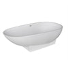 ANZZI Volo Series FT-AZ506 5.9 ft. Man-Made Stone Center Drain Freestanding Bathtub in Matte White