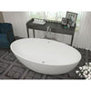 ANZZI Cestino Series FT-AZ510 5.5 ft. Man-Made Stone Center Drain Freestanding Bathtub in Matte White