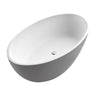 ANZZI Cestino Series 5.5 ft. Man-Made Stone Classic Freestanding Flatbottom Non-Whirlpool Bathtub in Matte White with Freestanding Faucet