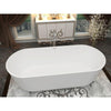 ANZZI Sabbia Series FT-AZ511 5.9 ft. Man-Made Stone Center Drain Freestanding Bathtub in Matte White