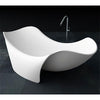 ANZZI Cielo Series FT-AZ512 6.5 ft. Man-Made Stone Center Drain Freestanding Bathtub in Matte White