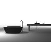 ANZZI Vida Series 5.2 ft. Man-Made Stone Center Drain Freestanding Bathtub