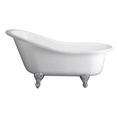 Barclay Products Imogene Acrylic Slipper Tub WH - Affordable Cheap Freestanding Clawfoot Bathtubs Tub