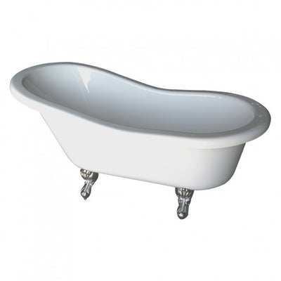 Barclay Products Isadora Dbl Acrylic Slipper - Affordable Cheap Freestanding Clawfoot Bathtubs Tub