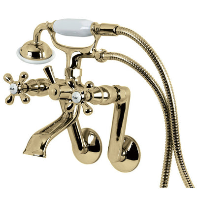 Kingston Brass Vintage Tub Wall Mount Clawfoot Tub Filler with Hand Shower - Affordable Cheap Freestanding Clawfoot Bathtubs Tub