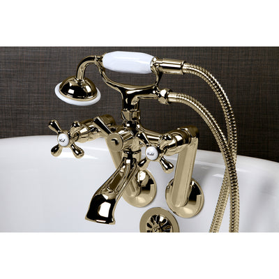 Kingston Brass Vintage Tub Wall Mount Clawfoot Tub Filler with Hand Shower - Affordable Cheap Freestanding Clawfoot Bathtubs Tub