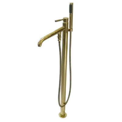Kingston Brass KS813 Concord Floor Mount Tub Filler with Hand Shower - Affordable Cheap Freestanding Clawfoot Bathtubs Tub