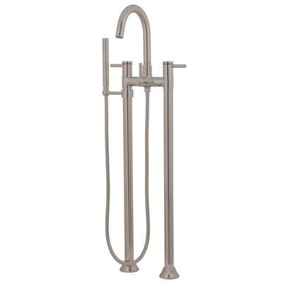 Kingston Brass KS835 Concord Floor Mount Tub Filler with Hand Shower - Affordable Cheap Freestanding Clawfoot Bathtubs Tub