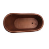 Barclay - Lawson 66" Copper Slipper Tub with Brass Feet - COTSN66-LC-PB