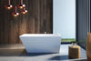 A&E Bath and Shower Malibu 59" Freestanding Tub No faucet in Bathroom