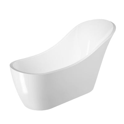 Barclay - McGuire 70" Acrylic Slipper Tub with Integral Drain and Overflow - ATSN70FIG