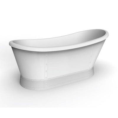 Barclay - Milicent 66" Acrylic Freestanding Slipper Tub - ATDSN66C-WH