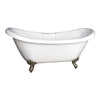 Barclay Products Monique Acrylic Dbl Slipper,WH - Affordable Cheap Freestanding Clawfoot Bathtubs Tub