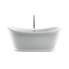 Barclay - Morgan 70" Acrylic Double Slipper Tub with Integral Drain and Overflow - ATDSN70BHIG