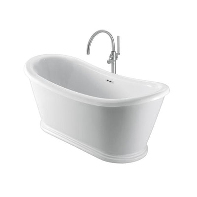 Barclay - Morgan 70" Acrylic Double Slipper Tub with Integral Drain and Overflow - ATDSN70BHIG