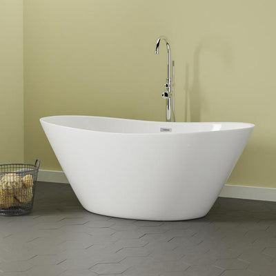 Barclay - Nickelby 68" Acrylic Double Slipper Tub with Integral Drain and Overflow - ATDSN68FIG