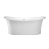 Barclay - Nydia 72" Acrylic Double Slipper Tub with Integrated Drain and Overflow - ATFDSN72IG
