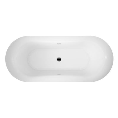 Barclay - Nydia 72" Acrylic Double Slipper Tub with Integrated Drain and Overflow - ATFDSN72IG