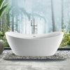 Barclay - Nyx 72" Acrylic Double Slipper Tub with Integral Drain and Overflow- ATDSN72IG